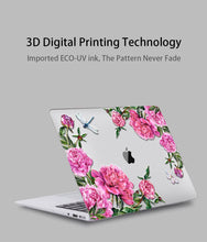 Load image into Gallery viewer, LuvCase Macbook Case Bundle - Floral Collection - Pink Roses with US/CA Keyboard Cover, Dust Plug and Sleeve