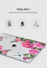 Load image into Gallery viewer, LuvCase Macbook Case Bundle - Floral Collection - Pink Roses with US/CA Keyboard Cover, Dust Plug and Sleeve