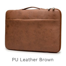 Load image into Gallery viewer, LuvCase Laptop Handbag Sleeve Case For Laptop 12&quot;,13&quot;,14&quot;,15&quot;,15.6&quot;,Bag For MacBook Air Pro 13.3,15,4 - Black Leather