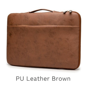 LuvCase Laptop Handbag Sleeve Case For Laptop 12",13",14",15",15.6",Bag For MacBook Air Pro 13.3,15,4 - Black Leather