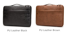 Load image into Gallery viewer, LuvCase Laptop Handbag Sleeve Case For Laptop 12&quot;,13&quot;,14&quot;,15&quot;,15.6&quot;,Bag For MacBook Air Pro 13.3,15,4 - Black Leather
