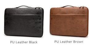 LuvCase Laptop Handbag Sleeve Case For Laptop 12",13",14",15",15.6",Bag For MacBook Air Pro 13.3,15,4 - Black Leather