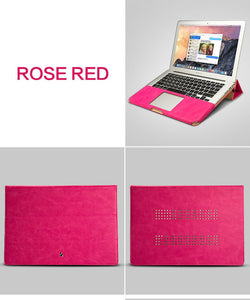 LuvCase Macbook Leather Stand Cover Case - Pink