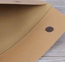 Load image into Gallery viewer, LuvCase Laptop PU Leather Envelope Sleeve Case For MacBook 13.3&quot;,15.4&quot;,11&quot; - Cross Khaki