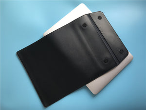 LuvCase Laptop PU Leather Envelope Sleeve Case For MacBook 13.3",15.4",11" - Vertical Black