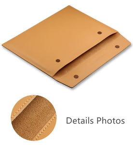 LuvCase Laptop PU Leather Envelope Sleeve Case For MacBook 13.3",15.4",11" - Cross Khaki