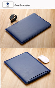 LuvCase Laptop Sleeve case PU Leather bag for 11 12 13 15.4 15.6 - Navy