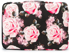 LuvCase Laptop Sleeve Case Waterproof Canvas with Pocket - Roses
