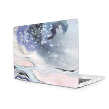 Load image into Gallery viewer, LuvCase Macbook Case Bundle - Macbook Case and Keyboard Cover - Marble Collection - Blue Black Marble