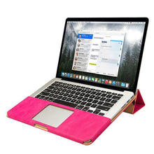 Load image into Gallery viewer, LuvCase Macbook Leather Stand Cover Case - Pink