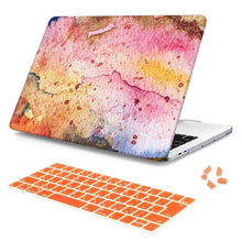 Load image into Gallery viewer, LuvCase Macbook Case Bundle - Macbook Case and Keyboard Cover - Paint Collection - Orange Paint
