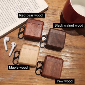 LuvCase AirPods Case With hook - Wood Collection - Black Walnut Wood
