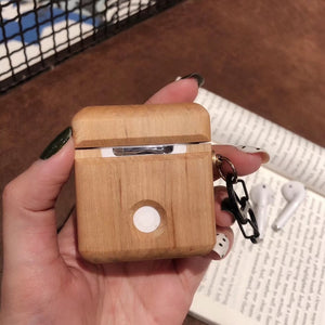 LuvCase AirPods Case With hook - Wood Collection - Maple wood